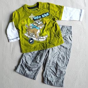 Sprockets (Baby) | 2-Piece Winter Theme Top and Pants Set